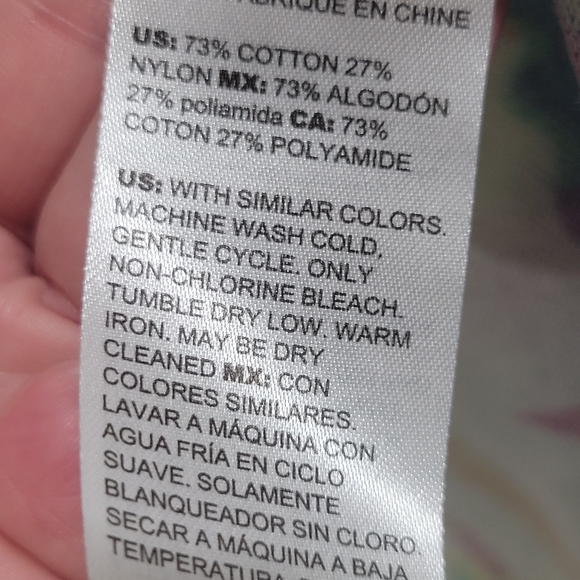 Chico's Knit Tropical Long Duster Cover-up Size XL (Chico's 3) Ruched Sleeve - Picture 10 of 10